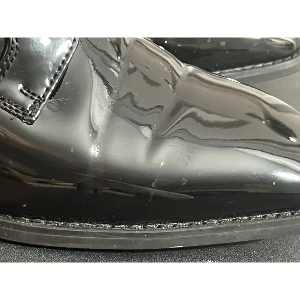 Faranz Patent Men's PU Leather Dress Shoes Square Toe Loafer Size 7.5 F4692